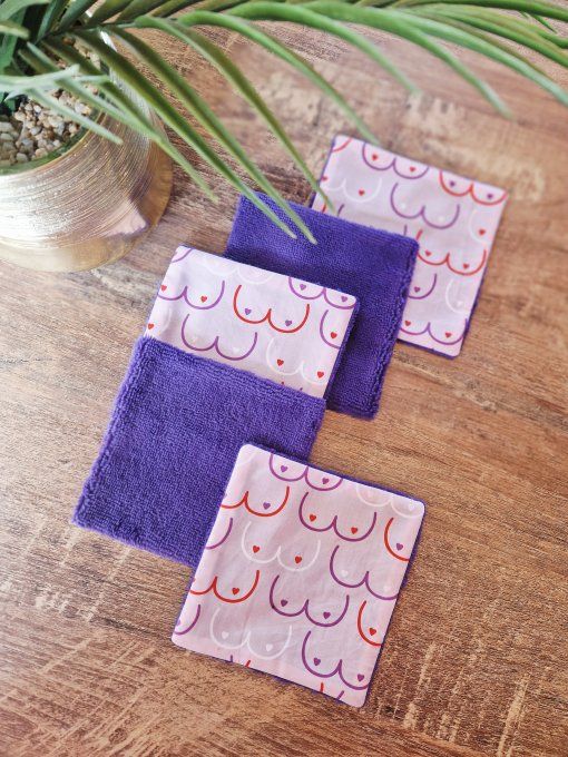 5 Lingettes démaquillantes Dessin poitrine