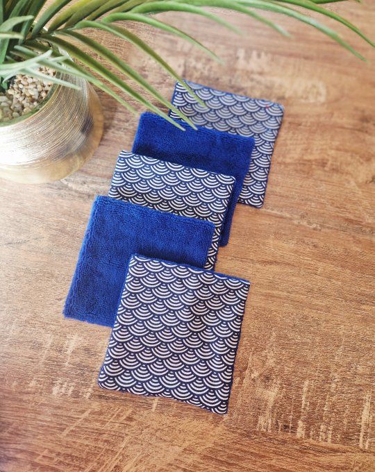 5 Lingettes démaquillantes Symétrie bleu