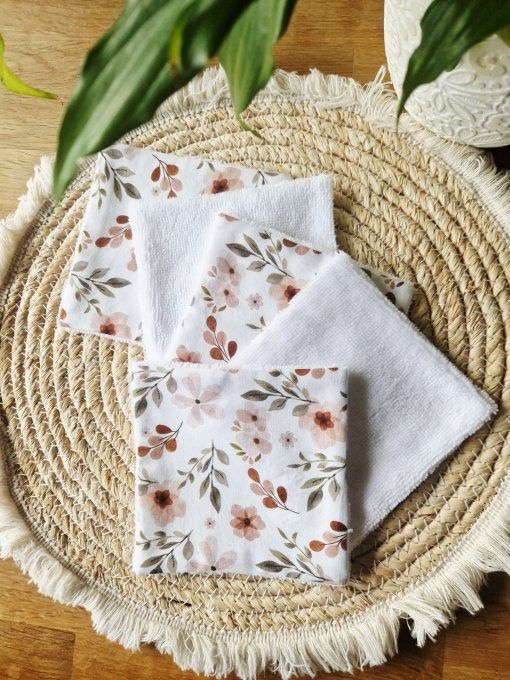 5 Lingettes démaquillantes Fleuri 