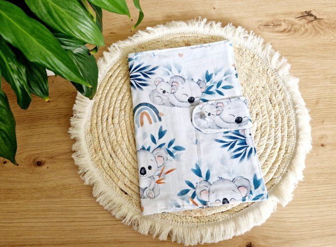 Pochette à langer Panda bleue