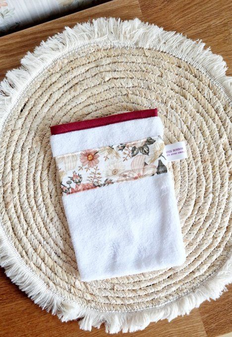 Gant de toilette anglaise écru 