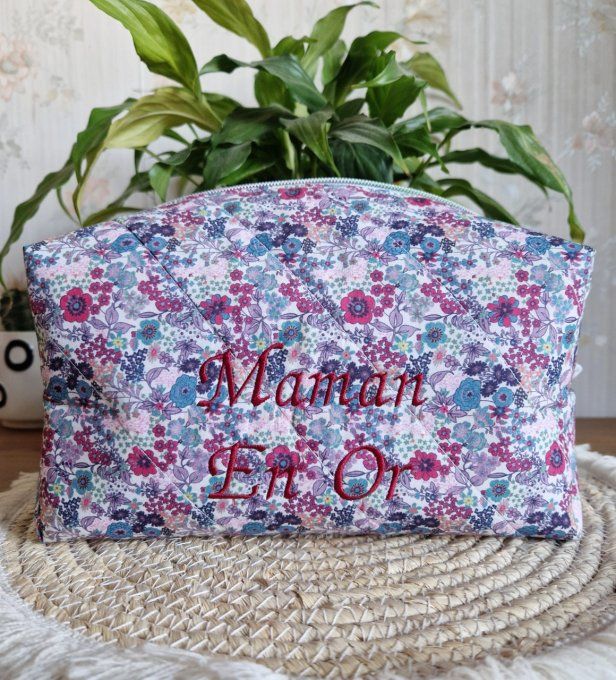 Trousse de toilette Maman En Or fleuri