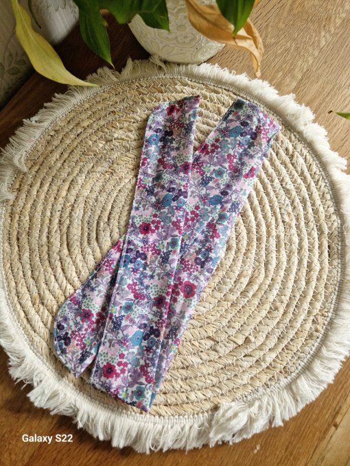 Bandeau fleuri violet