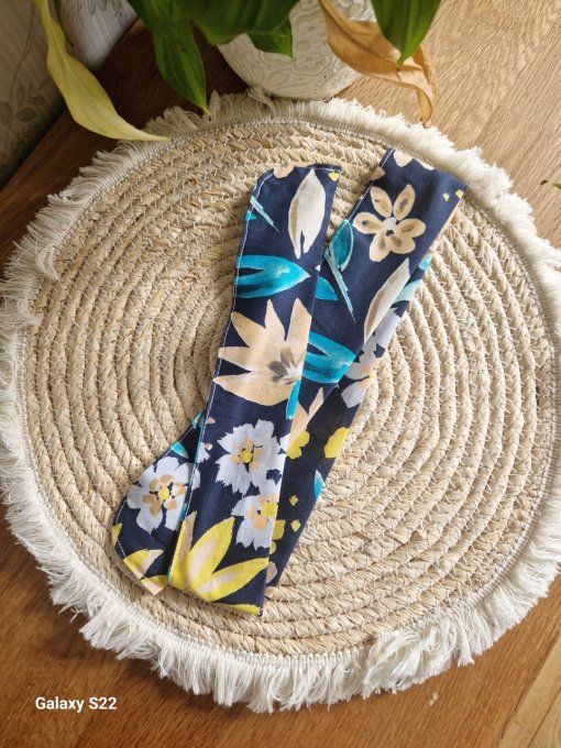 Bandeau fleuri marine 