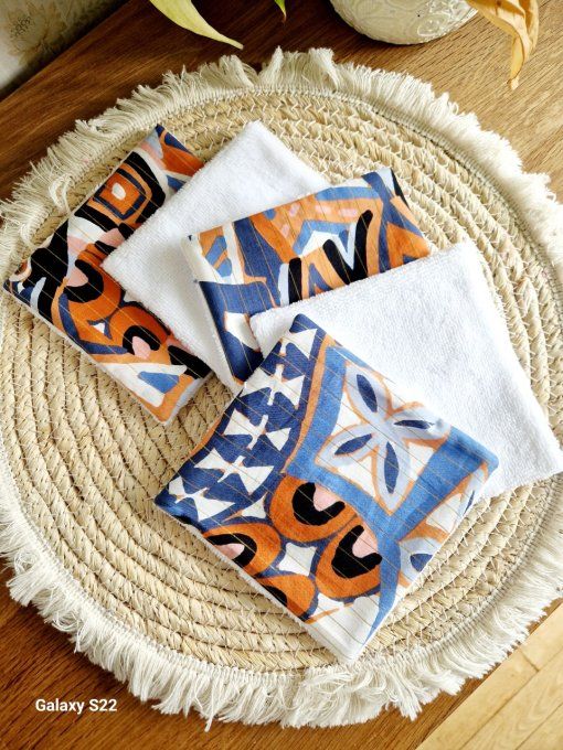 5 Lingettes démaquillantes multicolore 