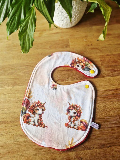 Bavoir Licornes Automne 