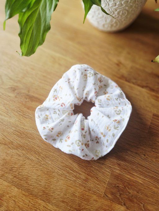 Chouchou Double Gaze Fleuri