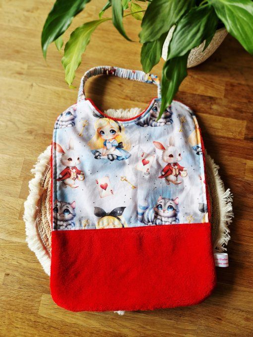 Bavoir Elastique Alice au Pays des Merveilles