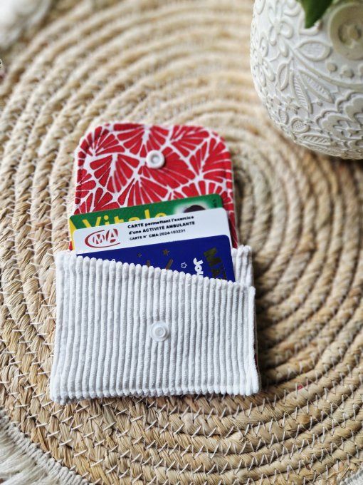 Porte Cartes Symétrie rouge