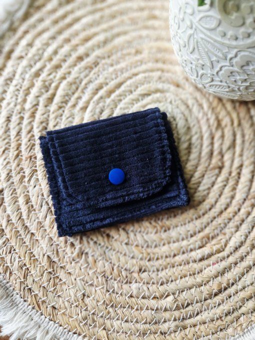 Porte Cartes Symétrie bleu